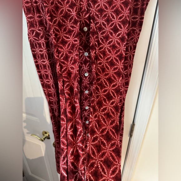 Heinui Custom Dress in Red Shibori Print, Large - Picture 3 of 6